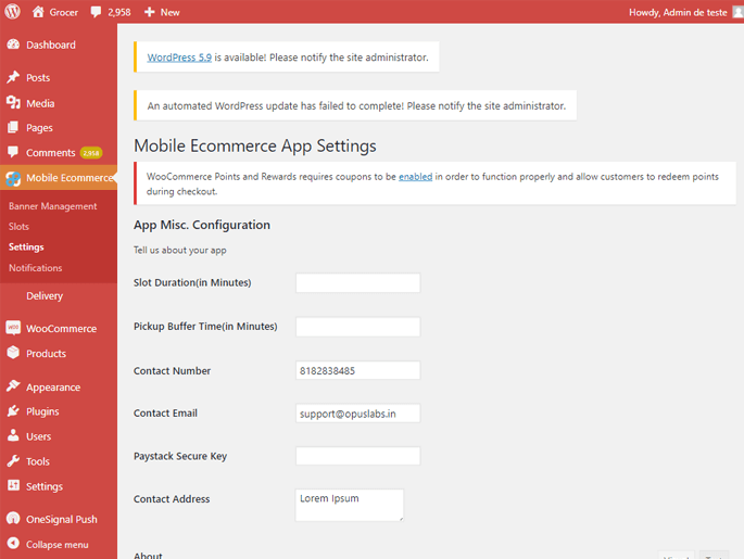 Delivoo admin App Apptivos