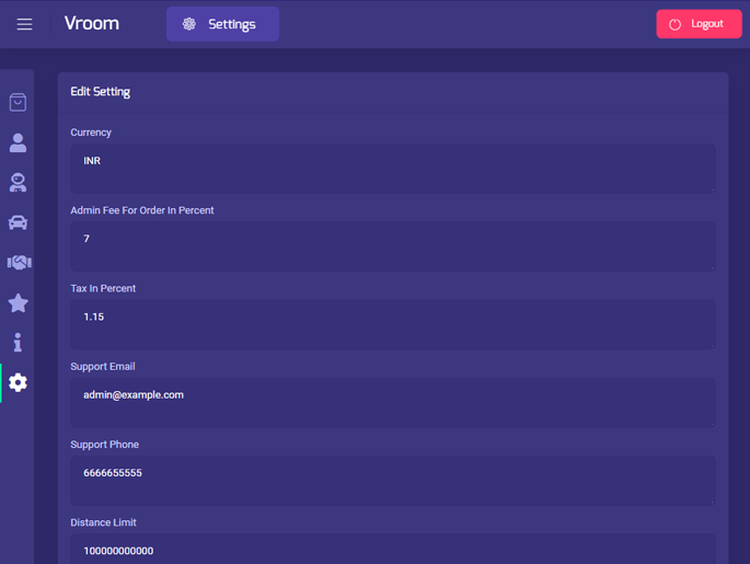 Delivoo admin App Apptivos